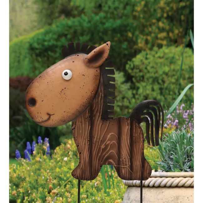 Whimsy Horse Decorative Metal Farm Stake #3