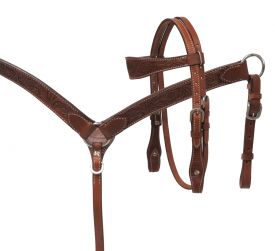 Showman MINI floral tooled headstall and breast collar set