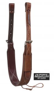 Showman 3" wide Argentina Cow Leather back cinch with roller buckles