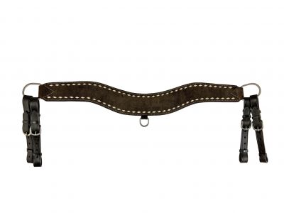 Showman Leather tripping collar with white buckstitch accent