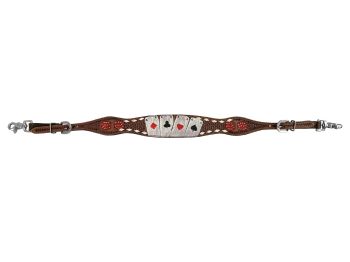 Showman Rider's Luck Tooled Leather Wither Strap #2