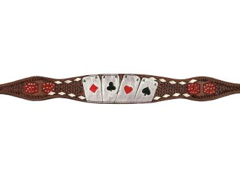 Showman Rider's Luck Tooled Leather Wither Strap #3