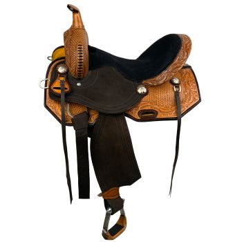 Double T Wild Frontier Barrel Style Saddle - 14, 15, 16 Inch
