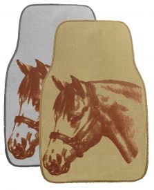 26" X 17" Equine floor mats for car or truck. Sold in pairs