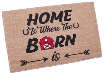 27" x 18" "Home Is Where The Barn Is" floor mat