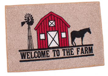 27" x 18" "Welcome To The Farm" floor mat