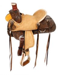 12", 13"Double T Pony hard seat roper style saddle