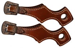 Showman scalloped slobber straps with antique buckles