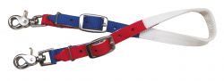 Showman Red, white and blue nylon wither strap