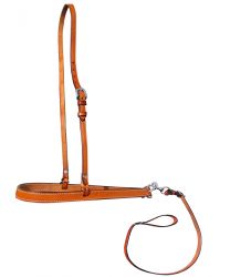 Showman  Argentina Cow Leather Adjustable Smooth Leather Noseband and Tie Down