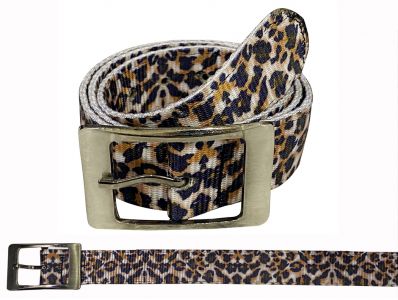 Showman Nylon Cheetah Print Belt with pre punched holes