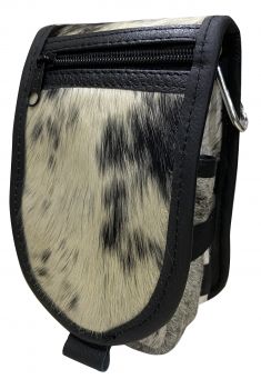 Showman Hair on Cowhide cell phone/accessory case - black and white