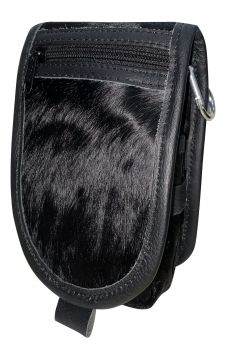 Showman Hair on Cowhide cell phone/accessory case - black