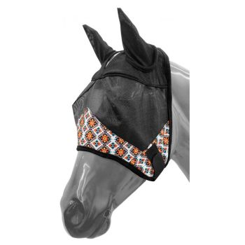 Showman Aztec Print Horse Sized Fly Mask with Ears