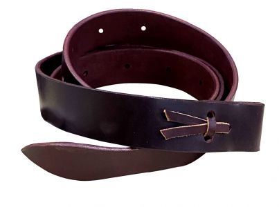 6' x 1.75" leather latigo tie strap with punched holes