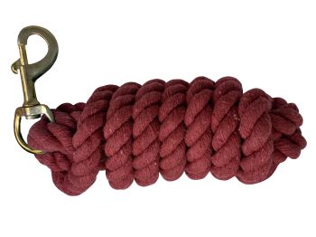 10' Cotton Lead Rope with brass snap #5