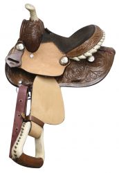 8" Double T Pony/ Youth Saddle with round skirt
