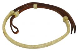 Showman 4 ft rawhide braided leather Over & Under whip