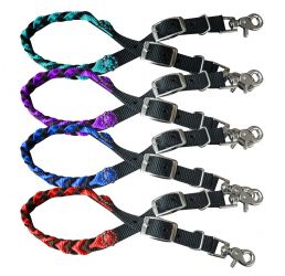 Showman braided nylon wither strap with conchos