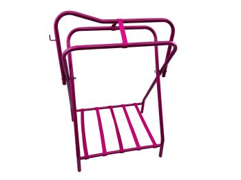 Western or English folding floor saddle rack. Sold in lots of 2. Same color in box. Priced individually #5