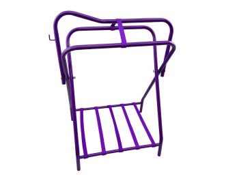 Western or English folding floor saddle rack. Sold in lots of 2. Same color in box. Priced individually #4