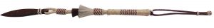 Showman 29" Braided rawhide quirt with horse hair and leather popper