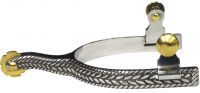 Showman Stainless Steel Spur with Rope Engraving