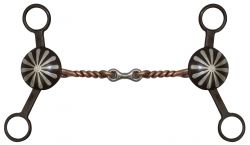 Showman 5" Brown Steel Concho Bit with Dogbone Mouth