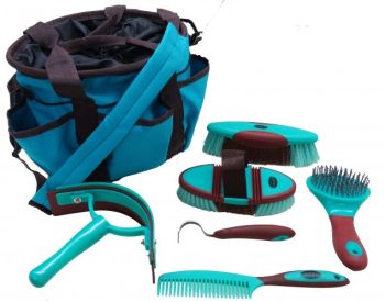 Showman 6 piece soft grip grooming kit with nylon carrying bag #6