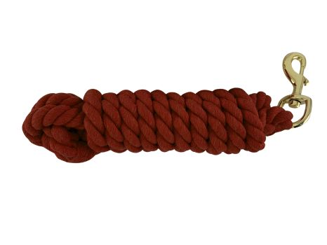 10' braided cotton lead with brass snap #2