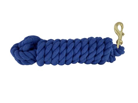 10' braided cotton lead with brass snap #3