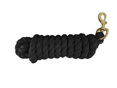 10' braided cotton lead with brass snap #5