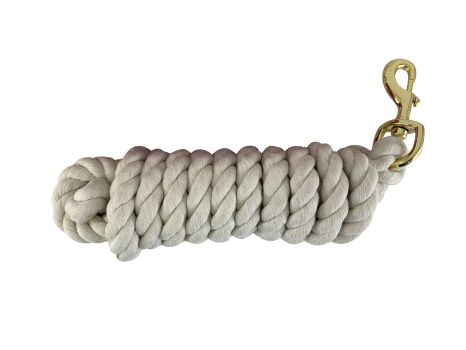 10' braided cotton lead with brass snap #6
