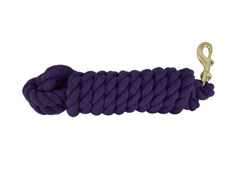10' braided cotton lead with brass snap #7