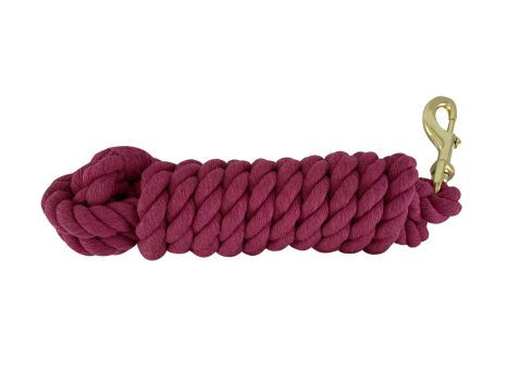 10' braided cotton lead with brass snap #8