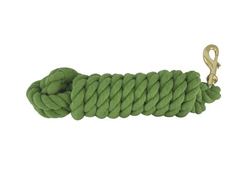 10' braided cotton lead with brass snap #9