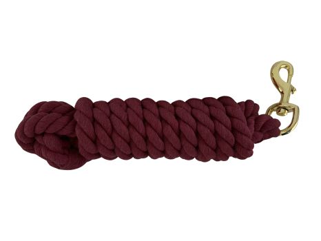 10' braided cotton lead with brass snap #10