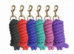 9ft Cotton lead rope with brass plated snap