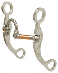 Showman Medium swivel port mouth bit with copper rollers