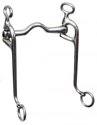 Showman chrome plated walking horse bit with 5" mouth