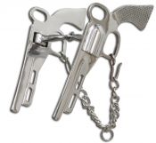 Showman 5" Stainless steel snaffle bit with pistol cheeks