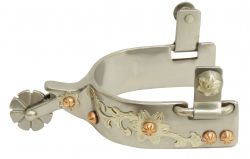 Showman Ladies stainless steel spur with copper studs