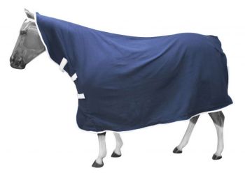 Showman Contoured polar fleece horse cooler with velcro front #4