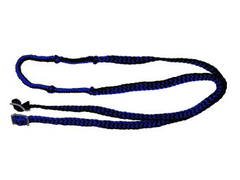 Showman 7' braided nylon barrel reins with easy grip knots #11
