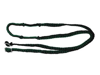 Showman 7' braided nylon barrel reins with easy grip knots #16