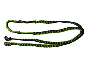 Showman 7' braided nylon barrel reins with easy grip knots #2