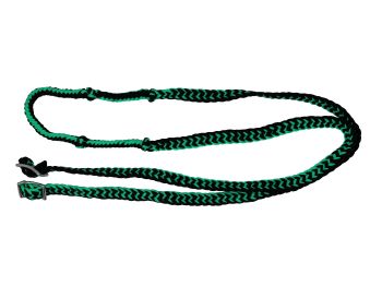 Showman 7' braided nylon barrel reins with easy grip knots #15