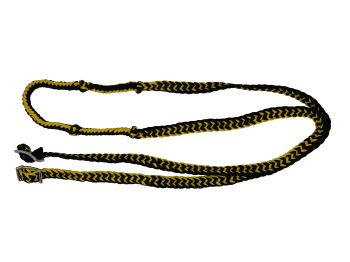 Showman 7' braided nylon barrel reins with easy grip knots #8