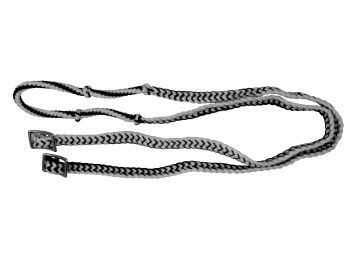 Showman 7' braided nylon barrel reins with easy grip knots #3