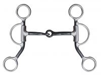 Showman stainless steel swivel snaffle bit with 5" sweet iron mouth